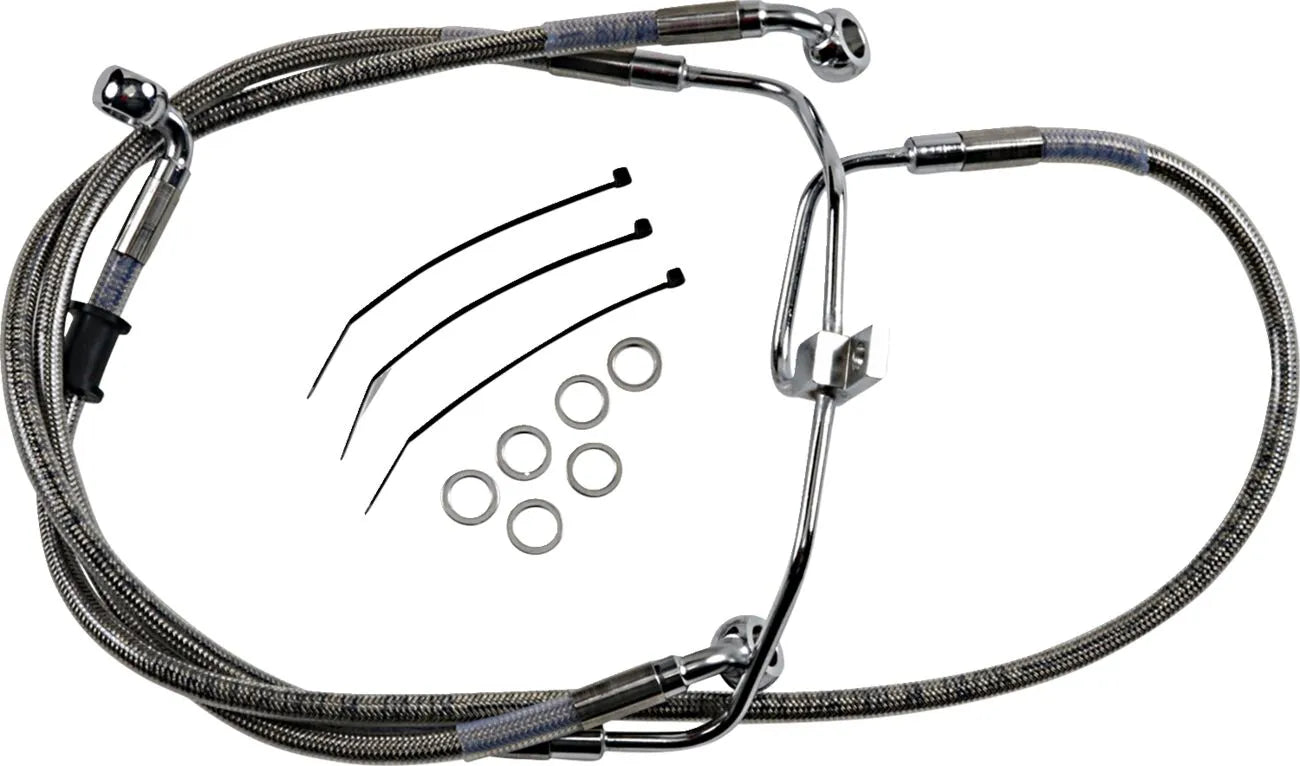 Drag Specialties Verlängerter Bremsleitungssatz für Non-ABS-Modelle
