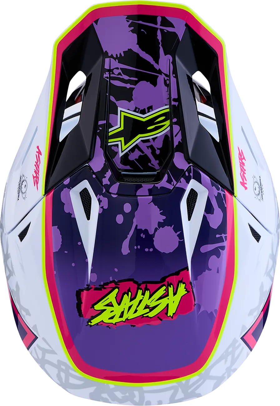 Alpinestars SM7 Blaster Helmet Purple/Pink/White