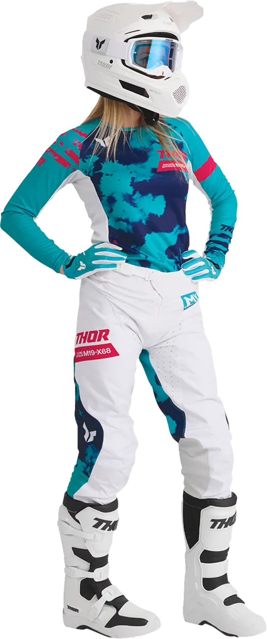 Thor Women's Launchmode Xp Gloves - Aqua/White