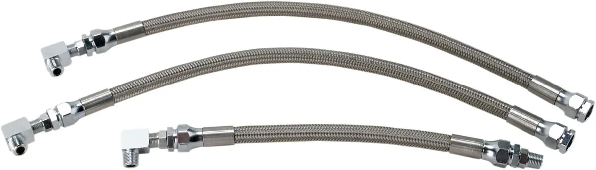 Drag Specialties Stainless Steel Braided Oil Line Kit