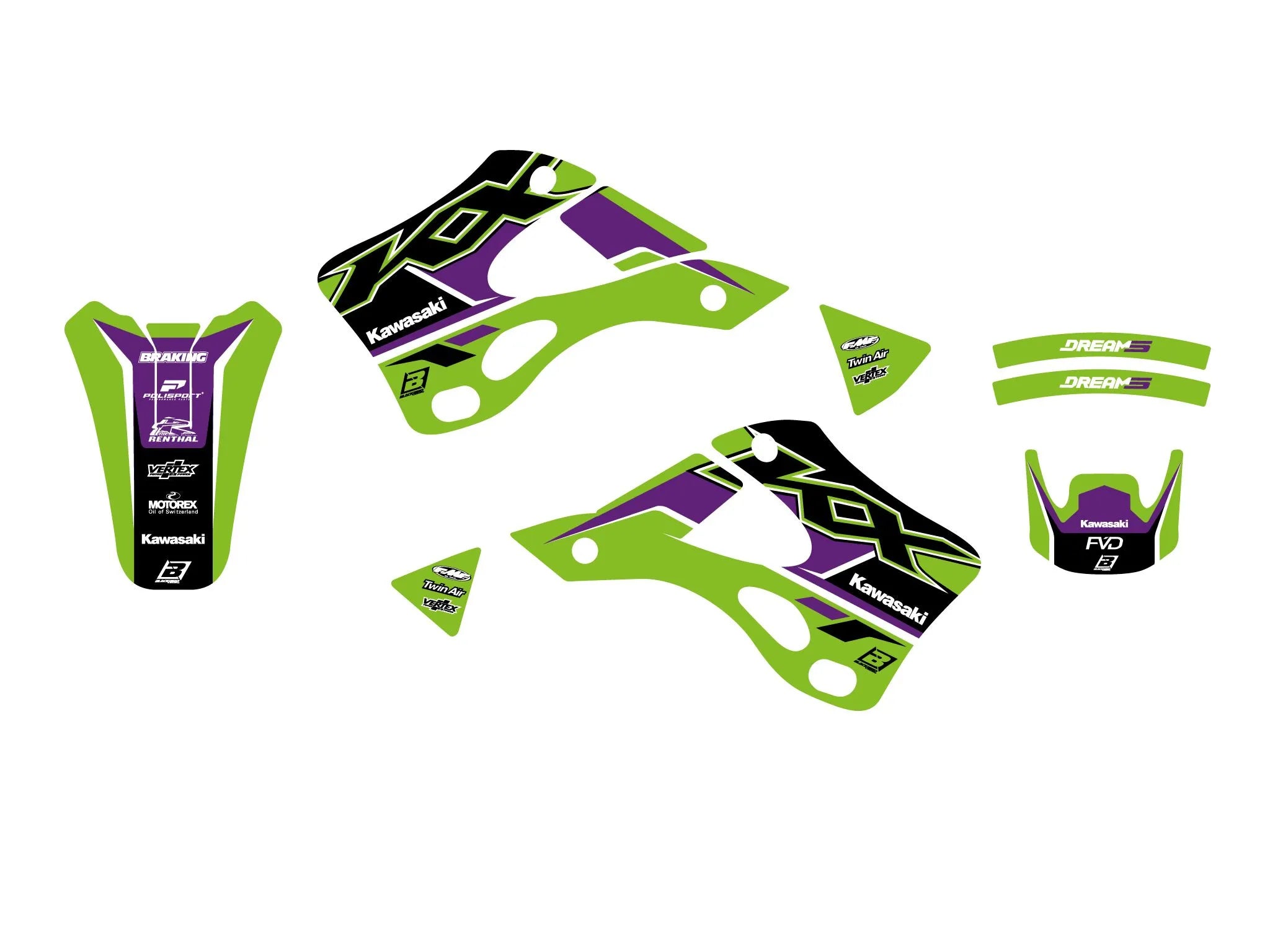 Blackbird Racing Dream 5 Graphic Kit For Kawasaki