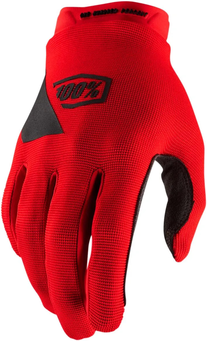 100% Youth Ridecamp Off-road Gloves - Red