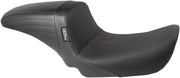 Le Pera Kickflip Seat - Black Vinyl Motorcycle Seat - For Harley Davidson