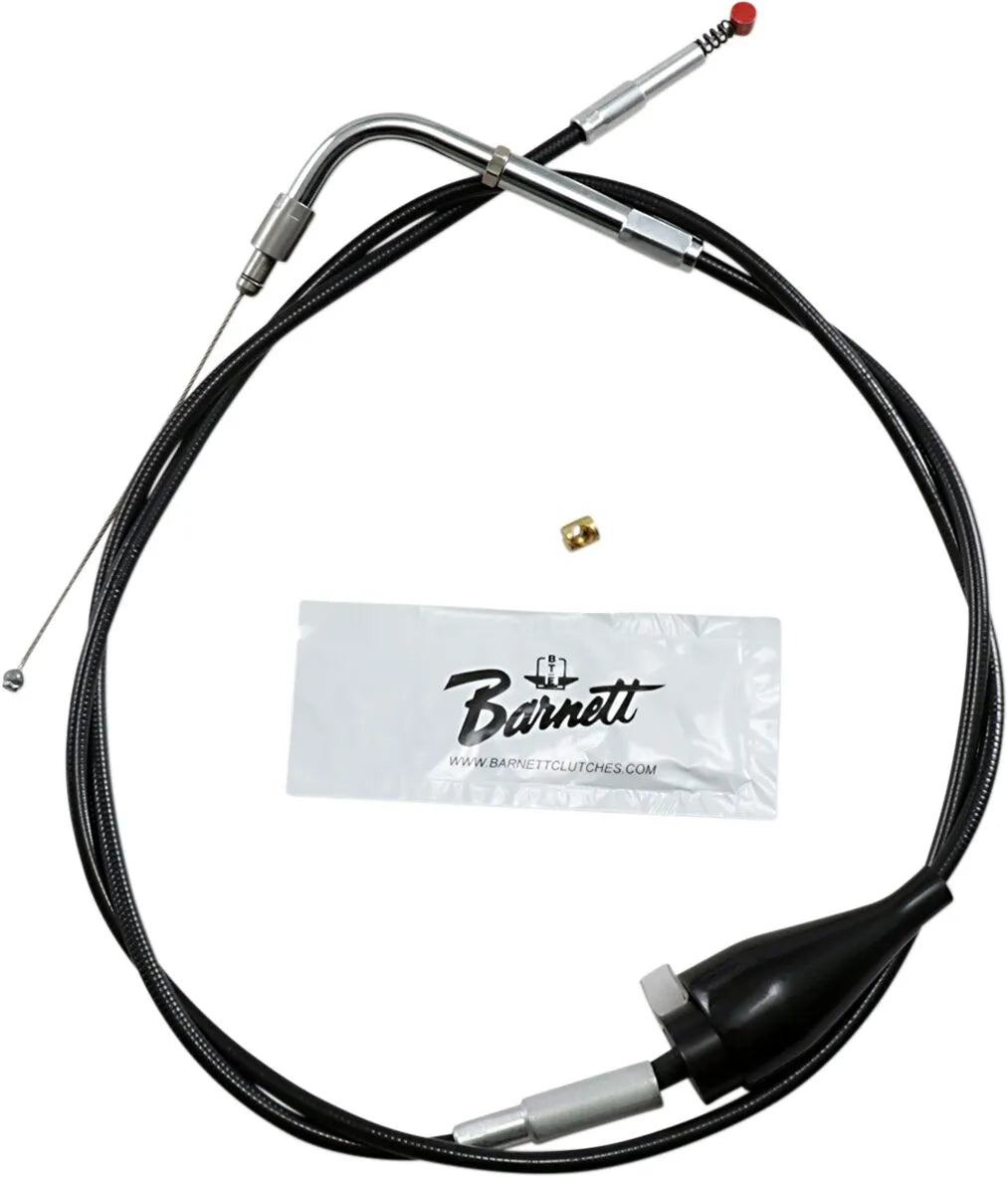 Barnett Black Vinyl +6 Throttle/Idle Cable for Harley FLHRI 02-06