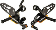 Gilles Tooling Adjustable Rearset - Black/orange