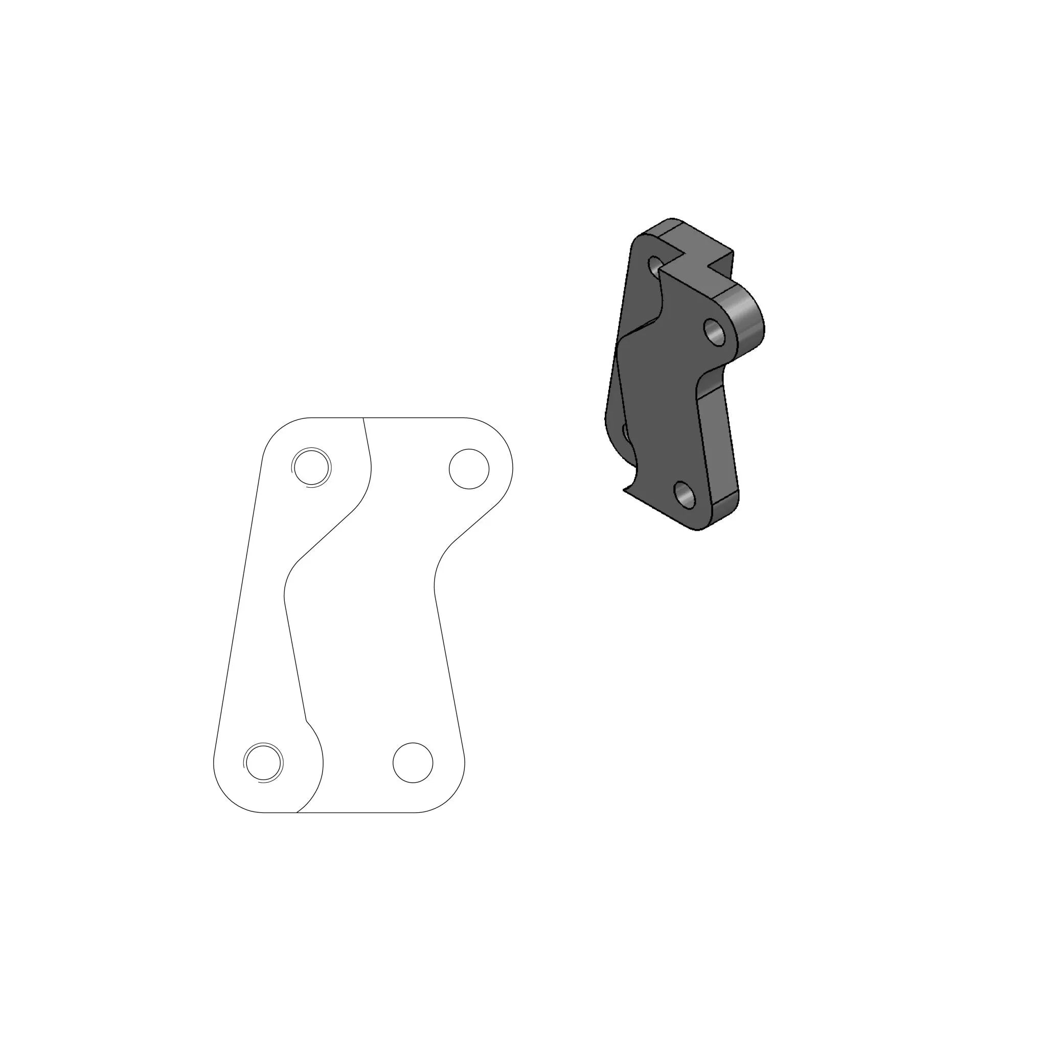 Moto-Master Supermoto Street Rotor Adapter Halterung