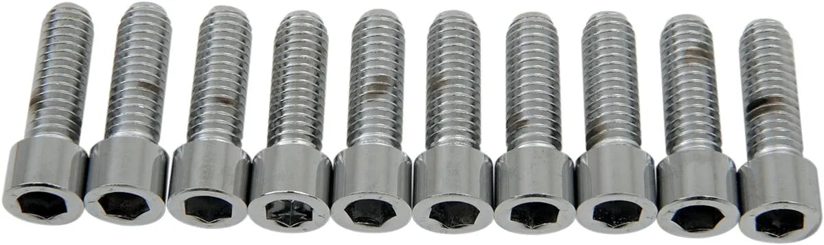 Drag Specialties Socket-head Bolts - Chrome, 1"
