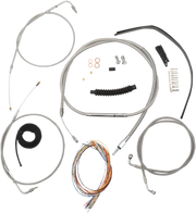 LA CHOPPERS Complete Handlebar Cable/Brake Line Kit for 15-17"