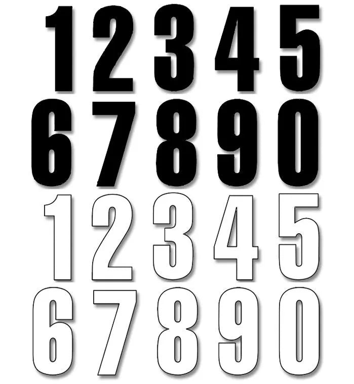Blackbird Racing Number Plate Graphics - Two Digits