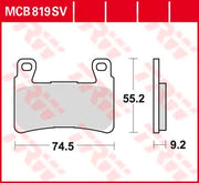 Trw Sv Serie Sintermetall Bremsbeläge (Vorderachse) - Vorne