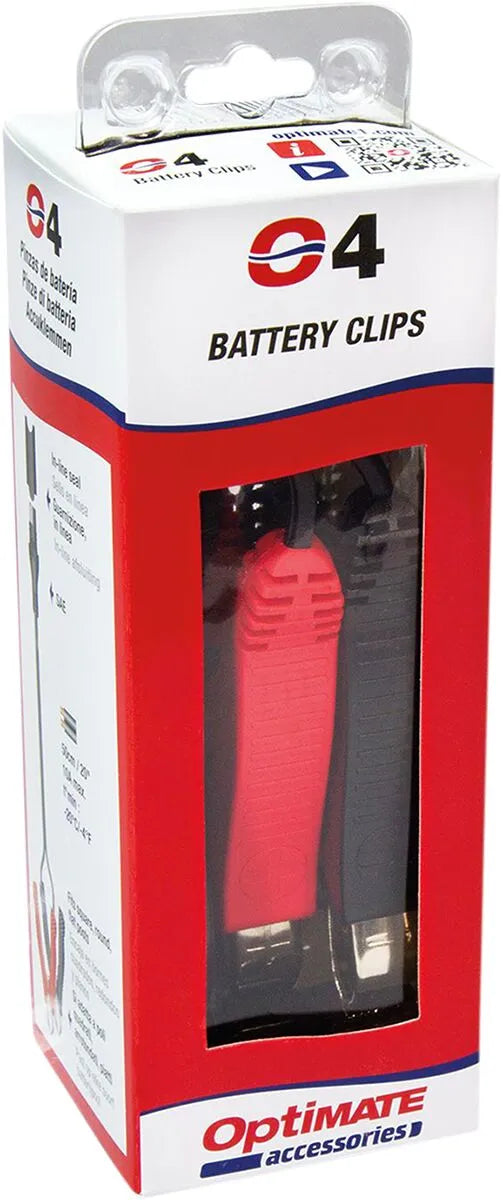 Optimate Battery Clips - Black/Red - O04
