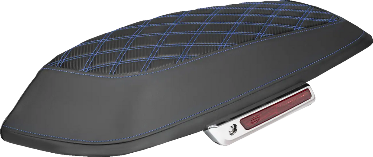 Saddlemen RoadSofa Saddlebag Lid Covers Carbon Fiber Blue Stitch