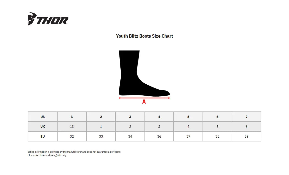 Thor Youth Blitz XR Boots Blue/Black