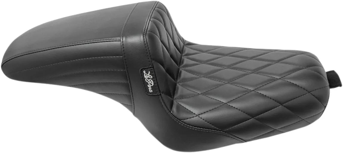 Le Pera Kickflip Seat - Black Diamond Stitch - For Harley Davidson