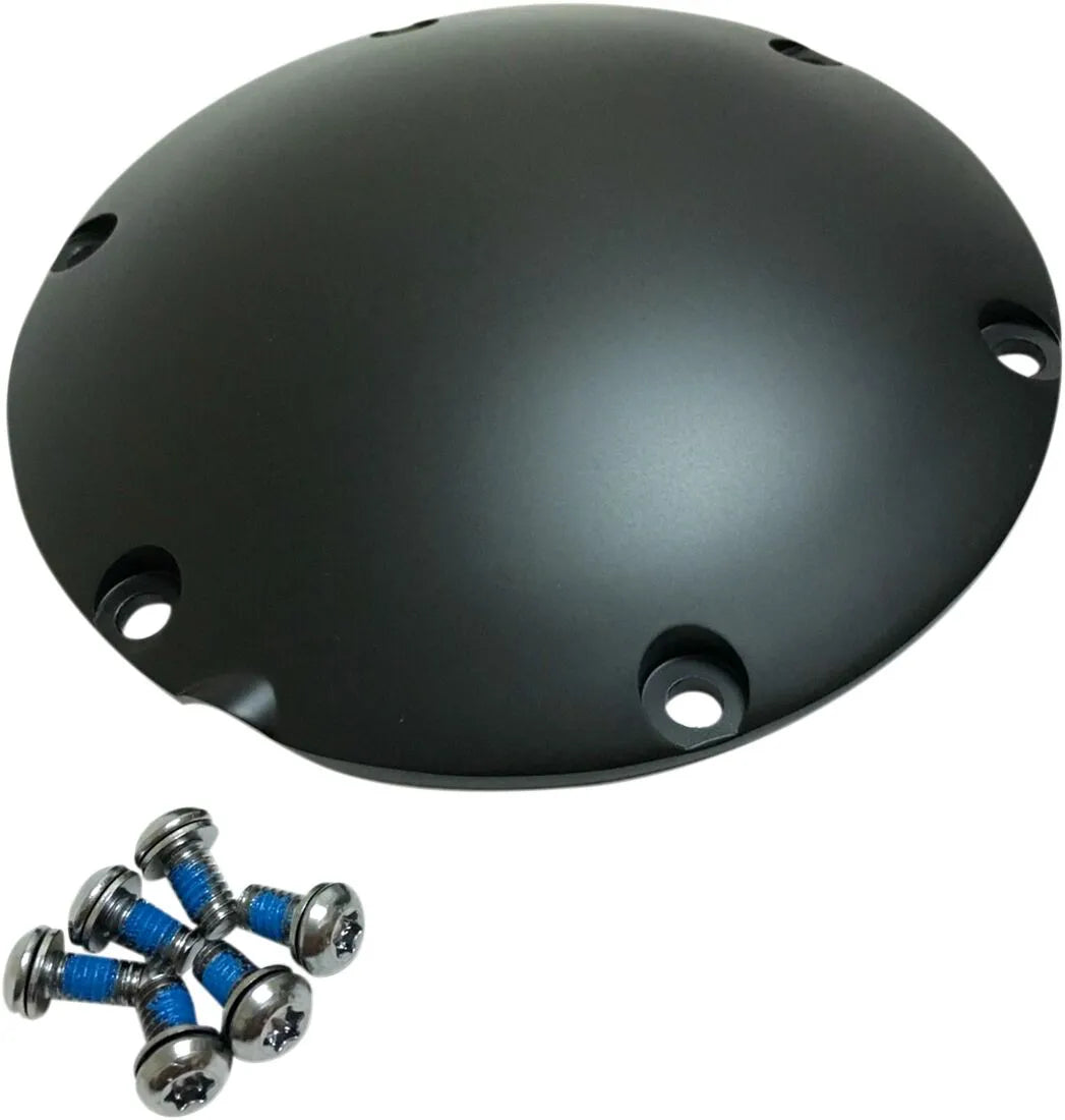 Drag Specialties Black Satin Aluminum Derby Cover for '06-'18