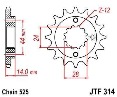 Jt Sprockets Cushioned Front Sprocket