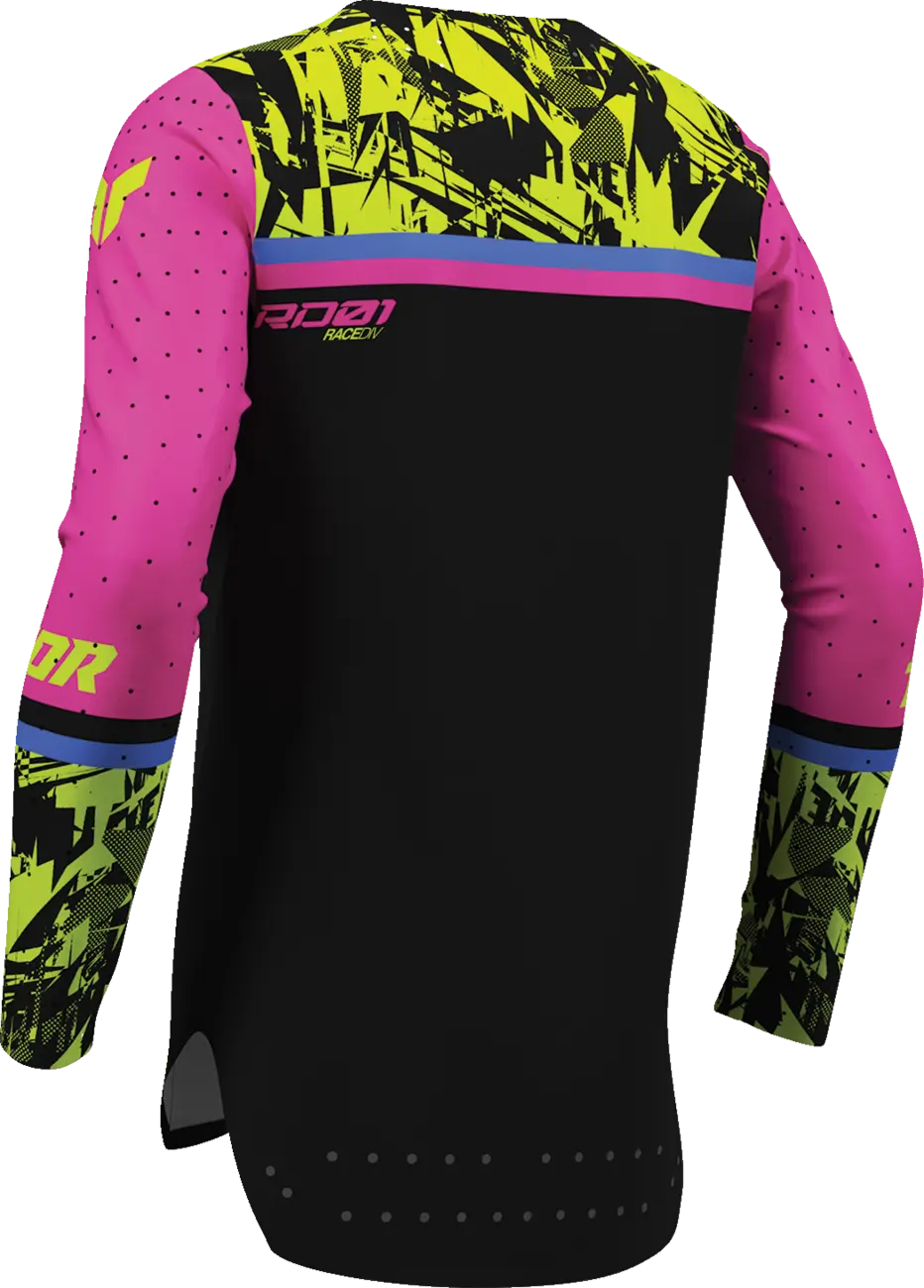 Thor Youth Sportmode Punk'd Jersey Black/Fuchsia