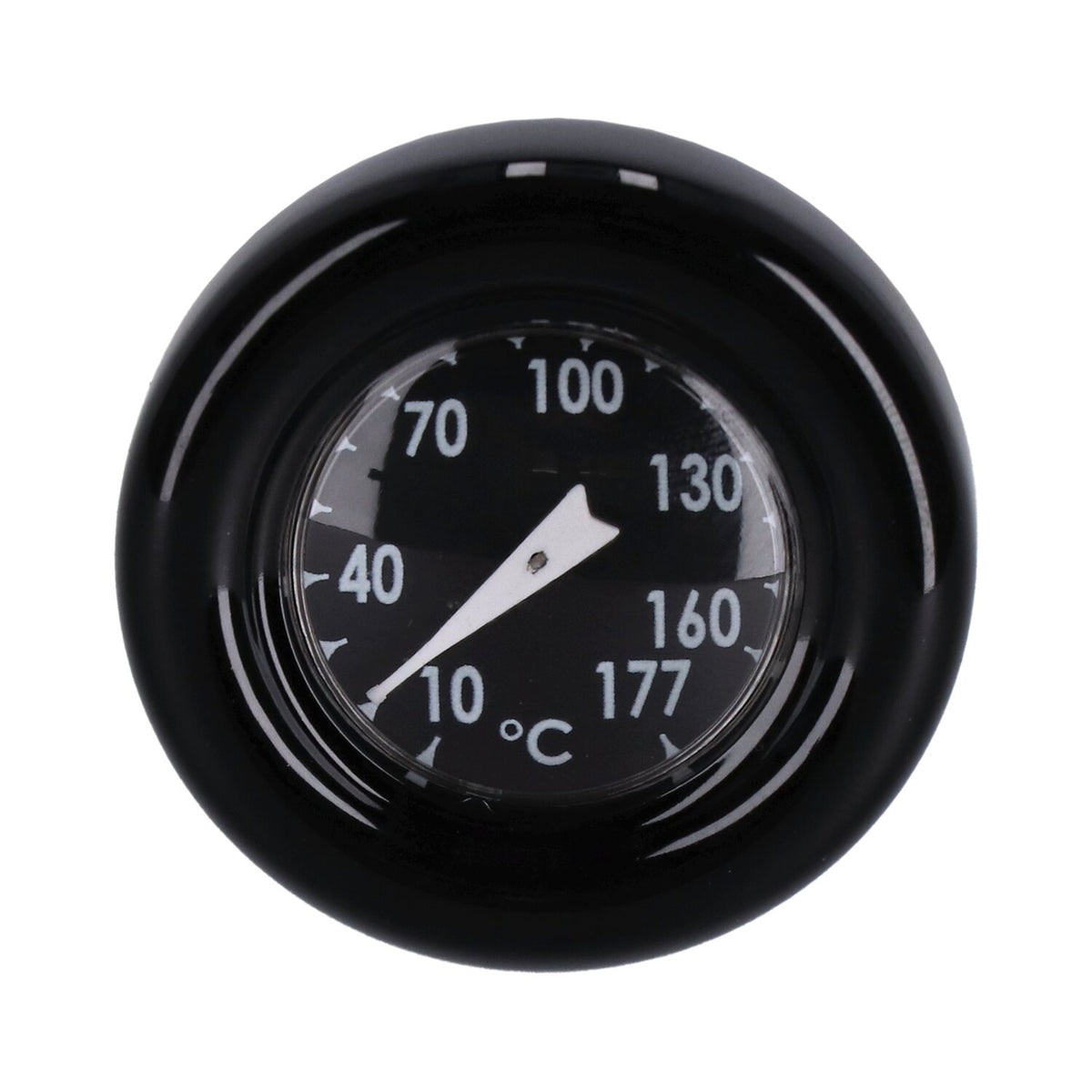 MCS Oil tank dipstick with temperature gauge - Black w/black face