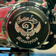 Indian Larry Motorcycles Indian Larry 'Indian Larry' logo derby cover - Matte black
