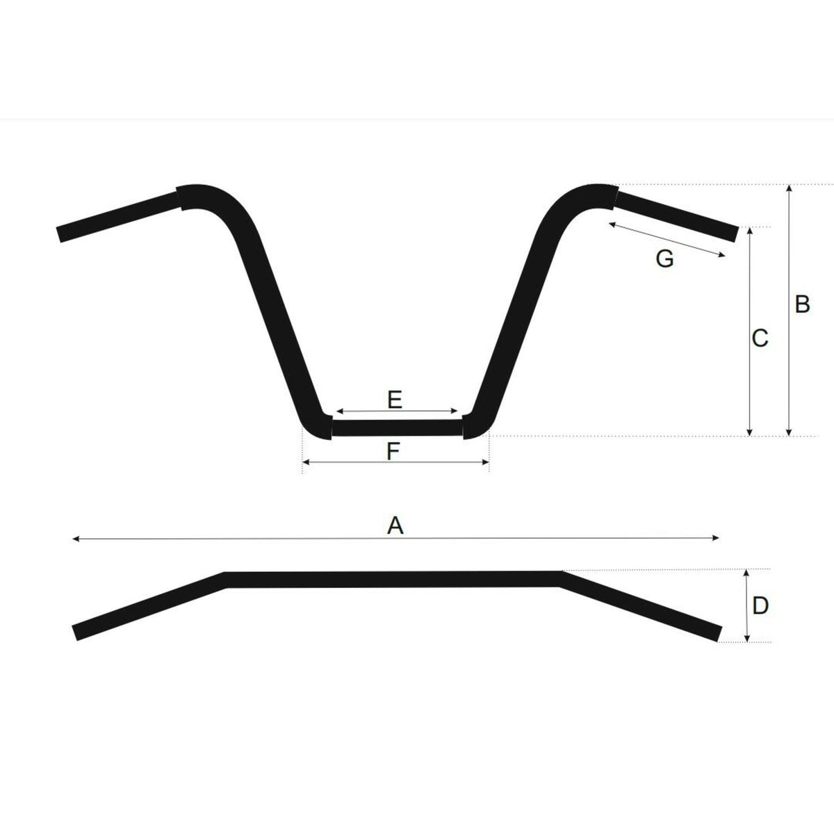 Westland Customs 1-1/2" Ultra Ape - Black - 16" high
