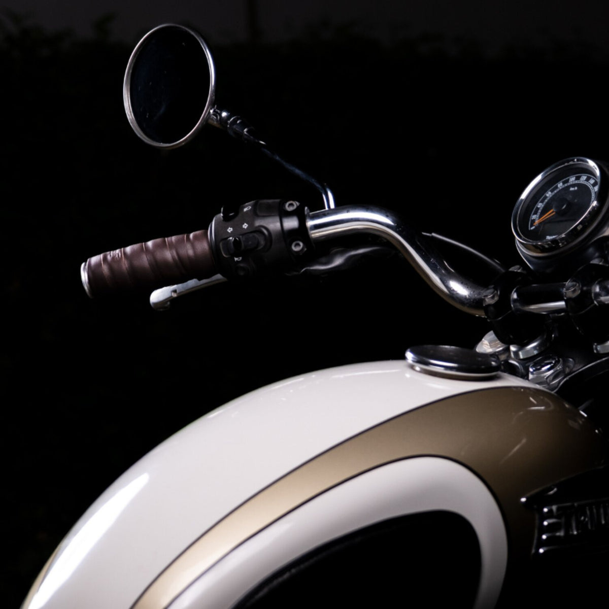 Trip Machine leather handlebar grip wraps - Dark Brown Caffe