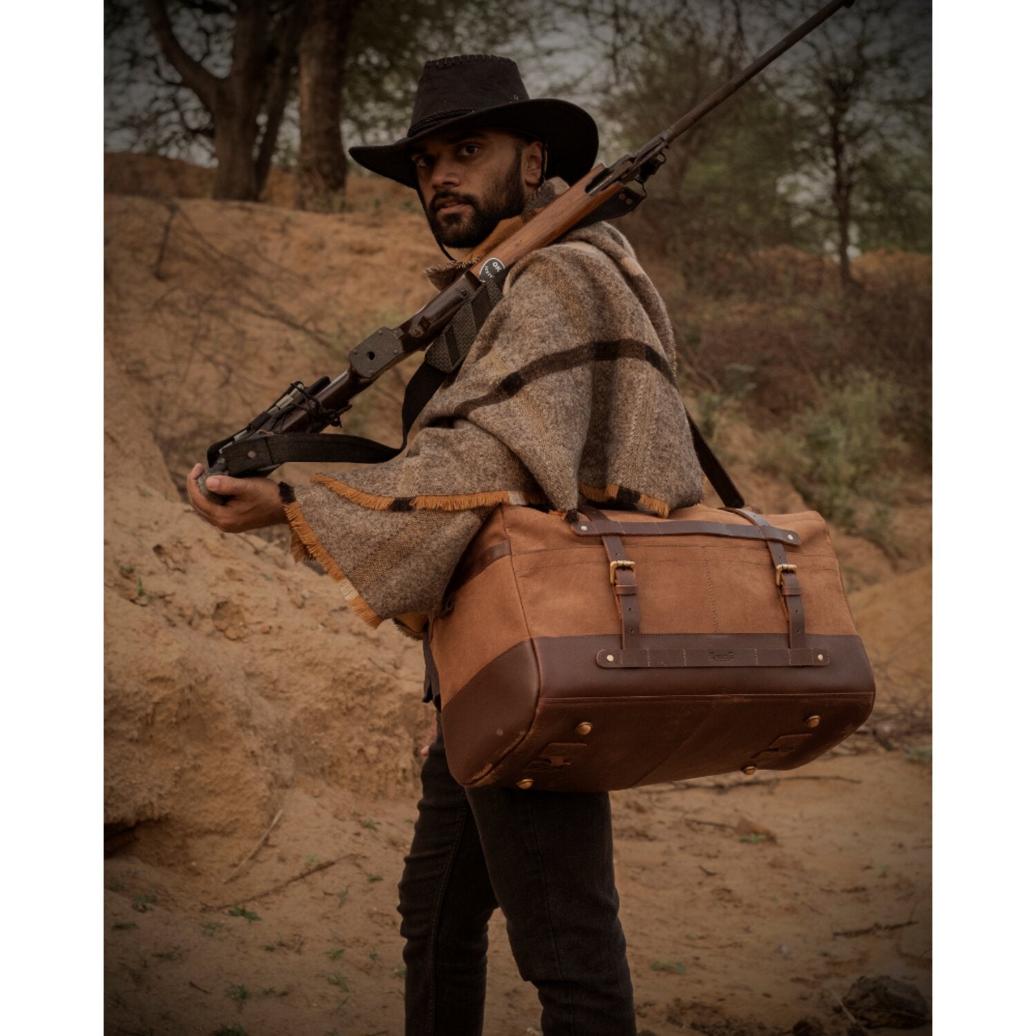 Trip Machine Outlaw duffle bag - 50 liter - Tobacco Brown