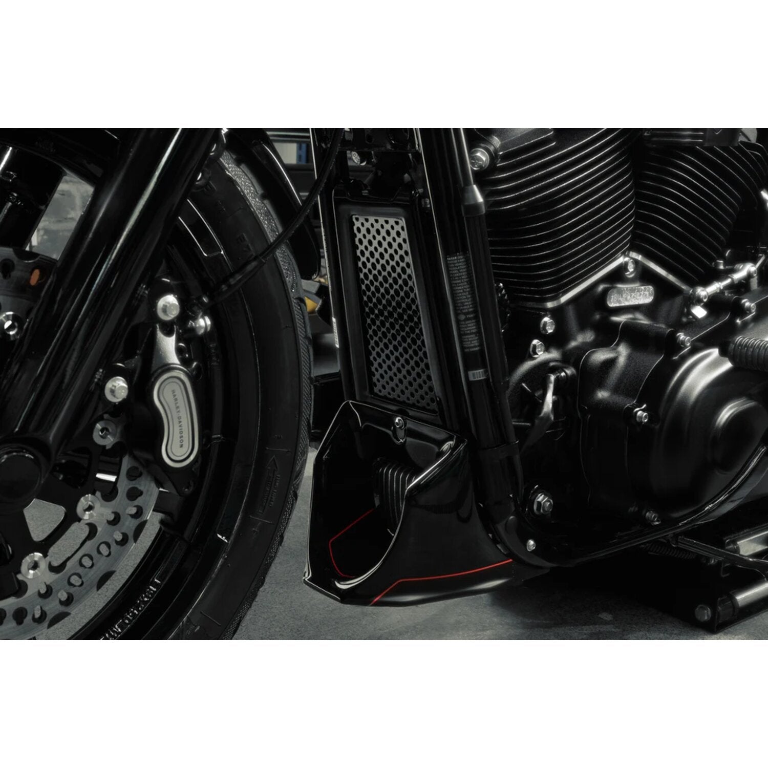 Killer Custom oil radiator guard 'Hot Rod' - Black