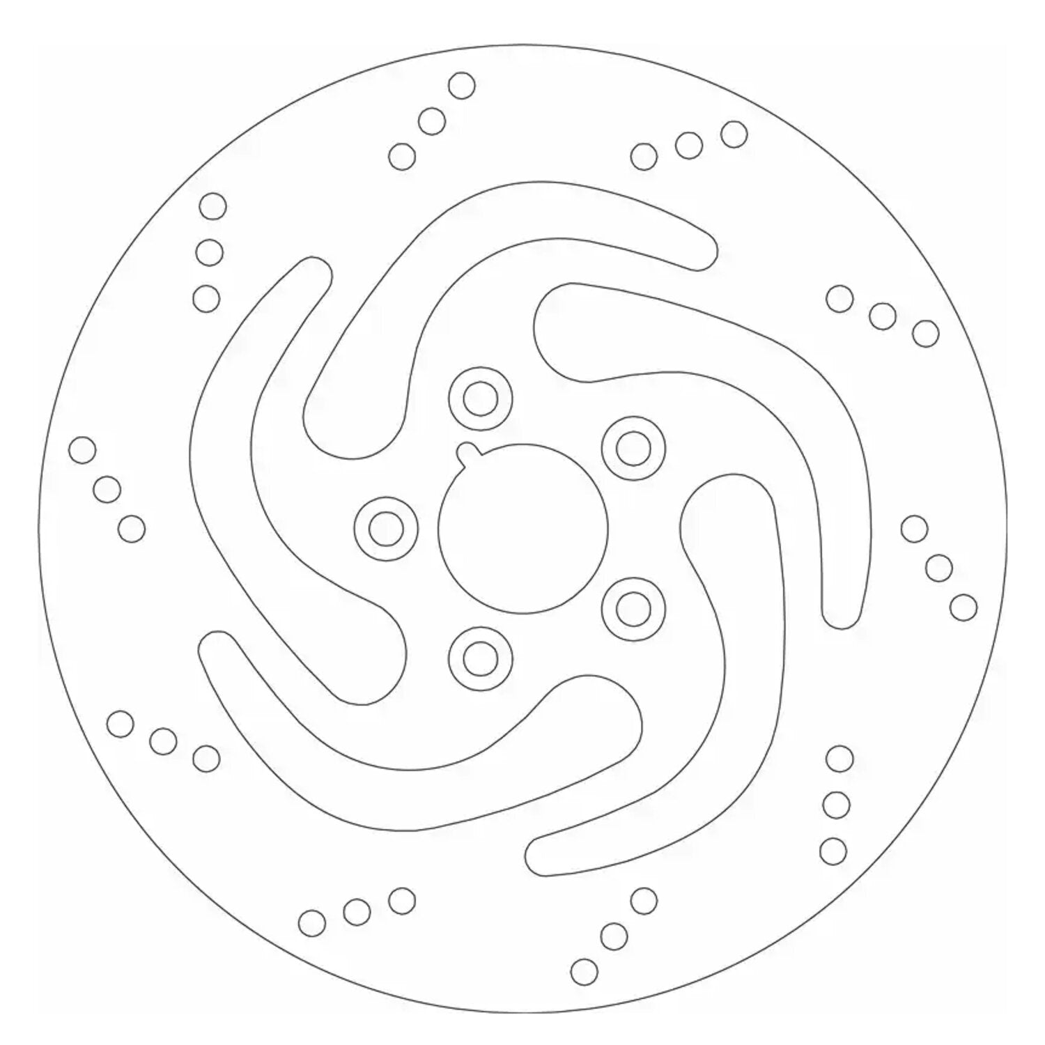 SBS 'OEM style Swept Rigid' brake rotor 292mm - Rear