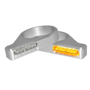 HeinzBikes ZC-Line Classic LED fork turn signal set - Silver