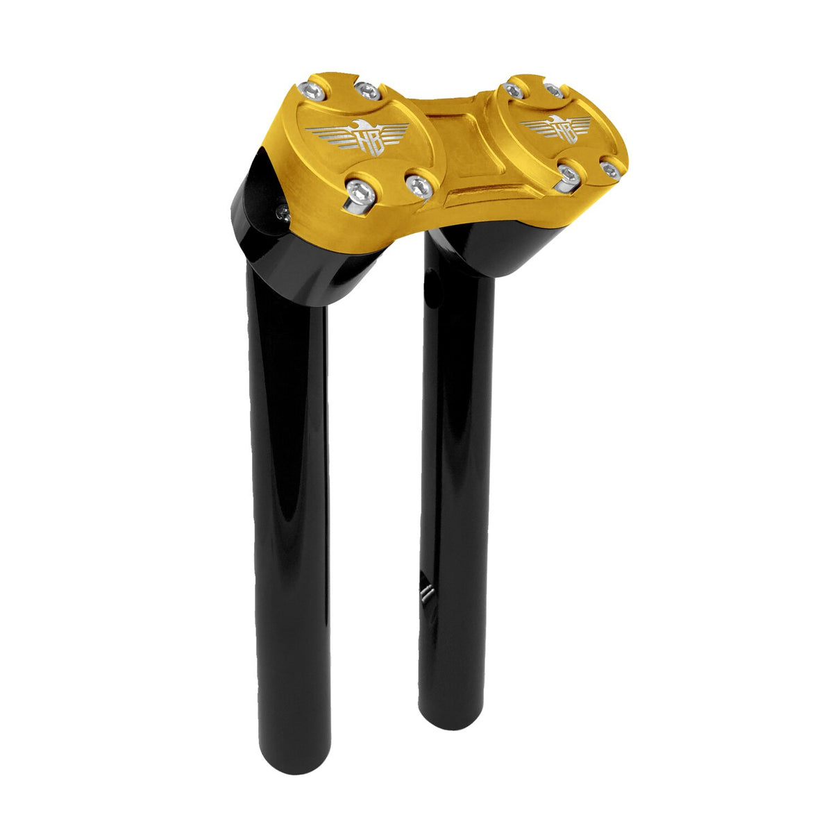 HeinzBikes Clubstyle pullback risers 8" - Black/Gold