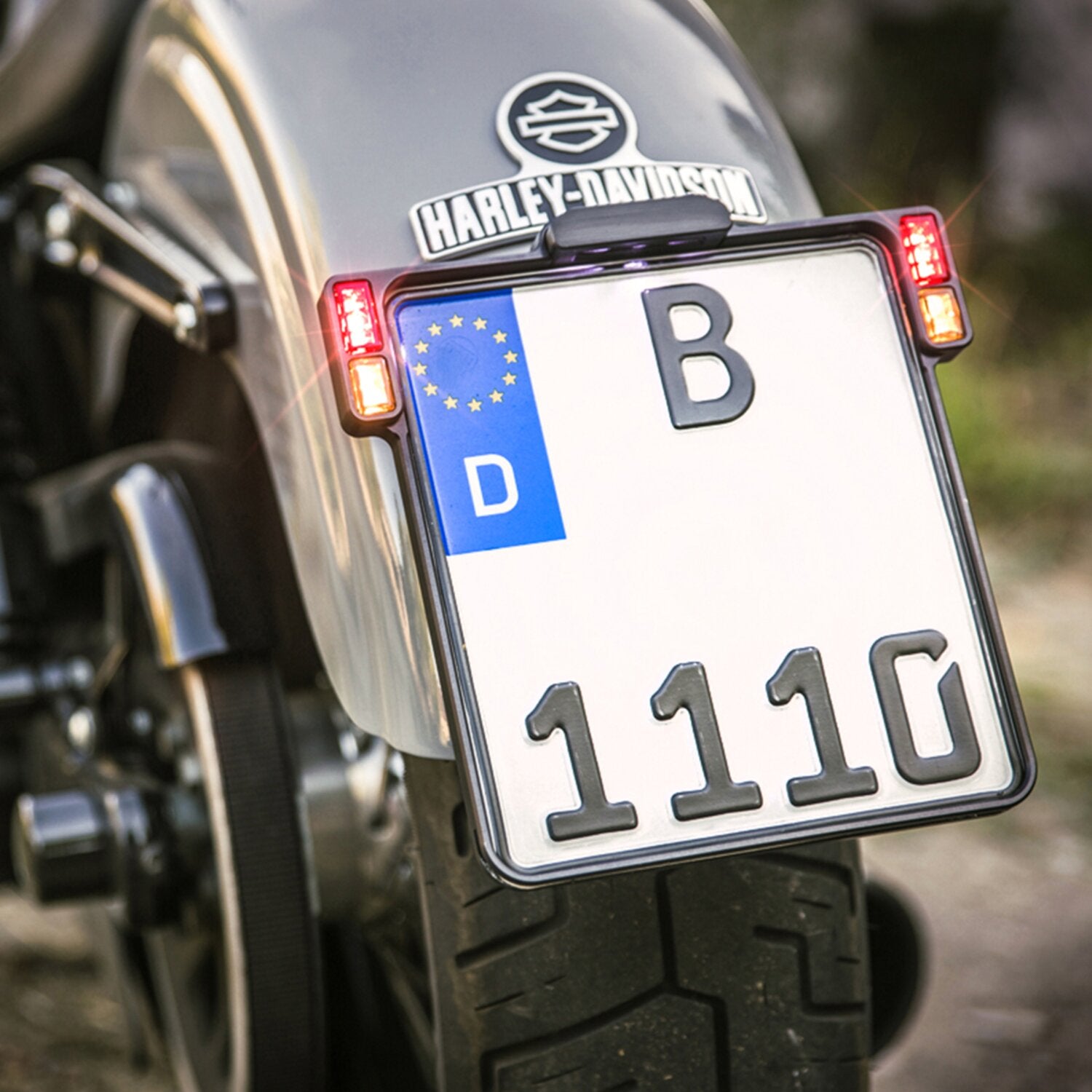 HeinzBikes All-Inn 2.0 license plate bracket with taillight