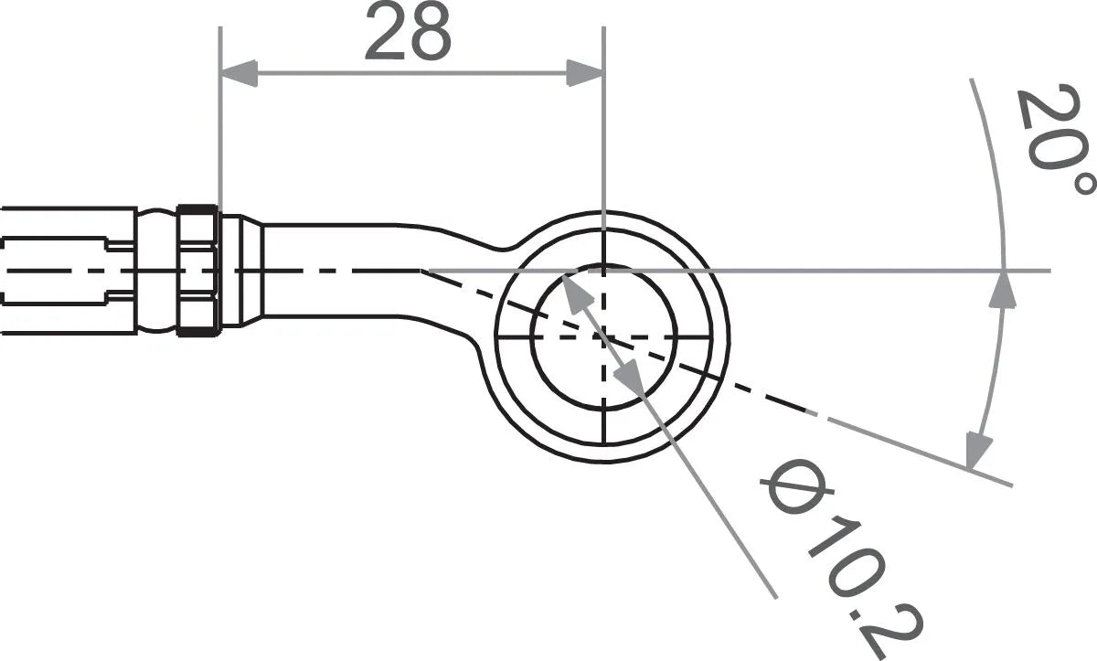 Trw Varioflex Banjo Fitting With 20° Bend