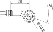 Trw Varioflex Banjo Fitting mit 20° Biegung