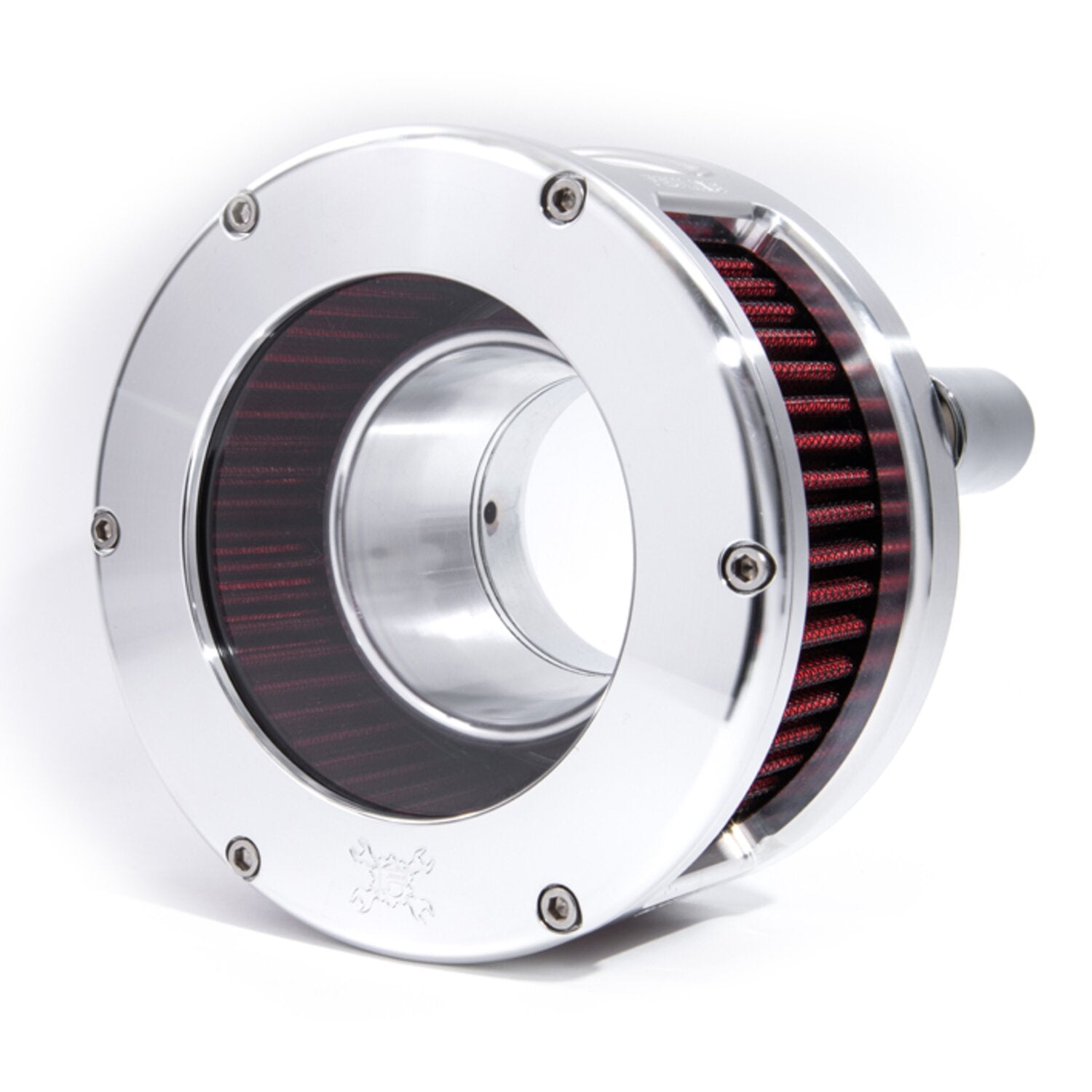 Feuling BA air cleaner - Raw - Red filter - Clear cover