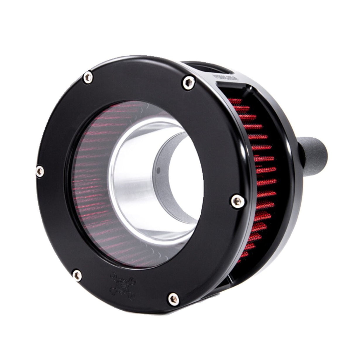 Feuling BA air cleaner - Black - Red filter - Clear cover