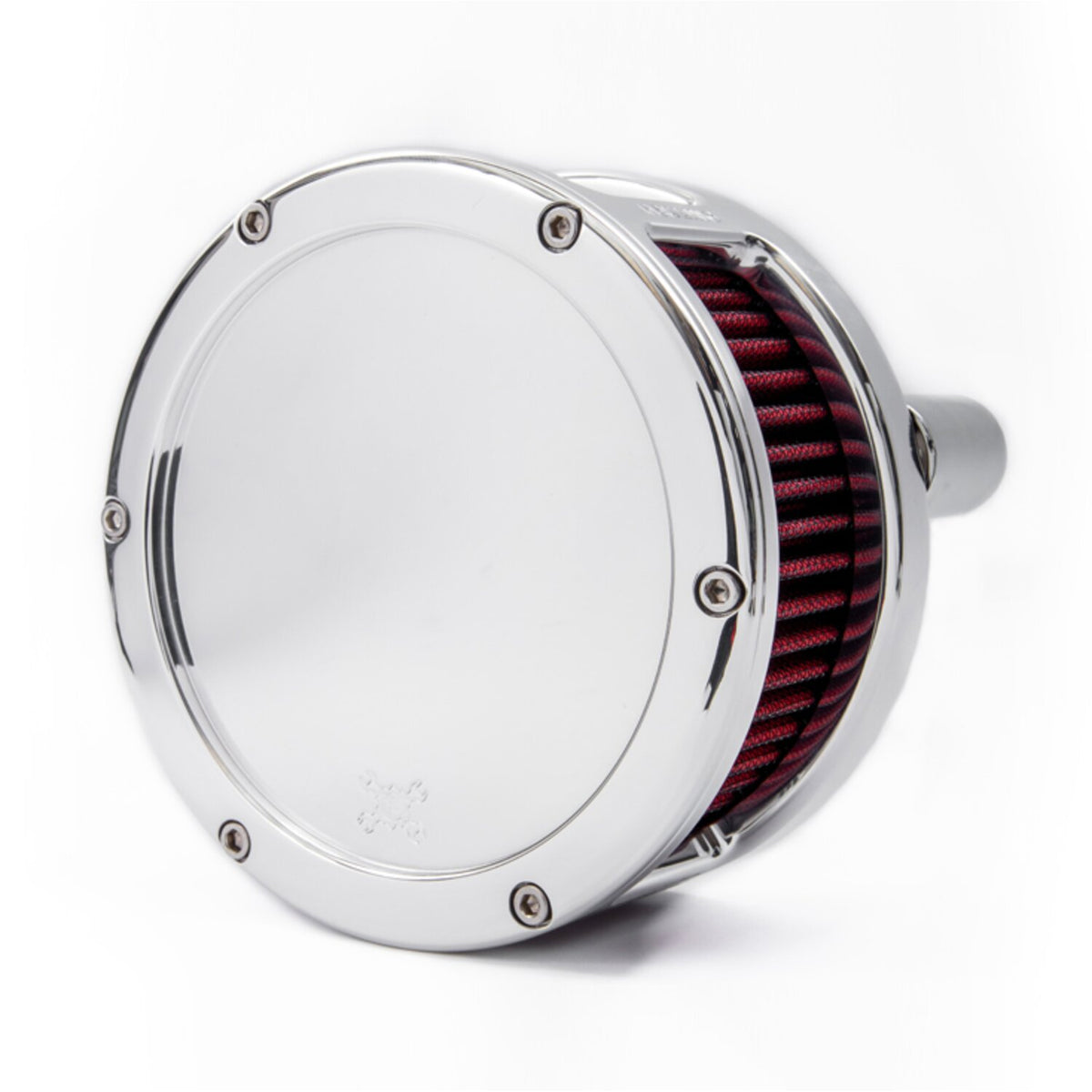Feuling BA air cleaner - Chrome - Red filter - Solid cover