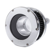 Feuling BA air cleaner - Chrome - Black filter - Clear cover
