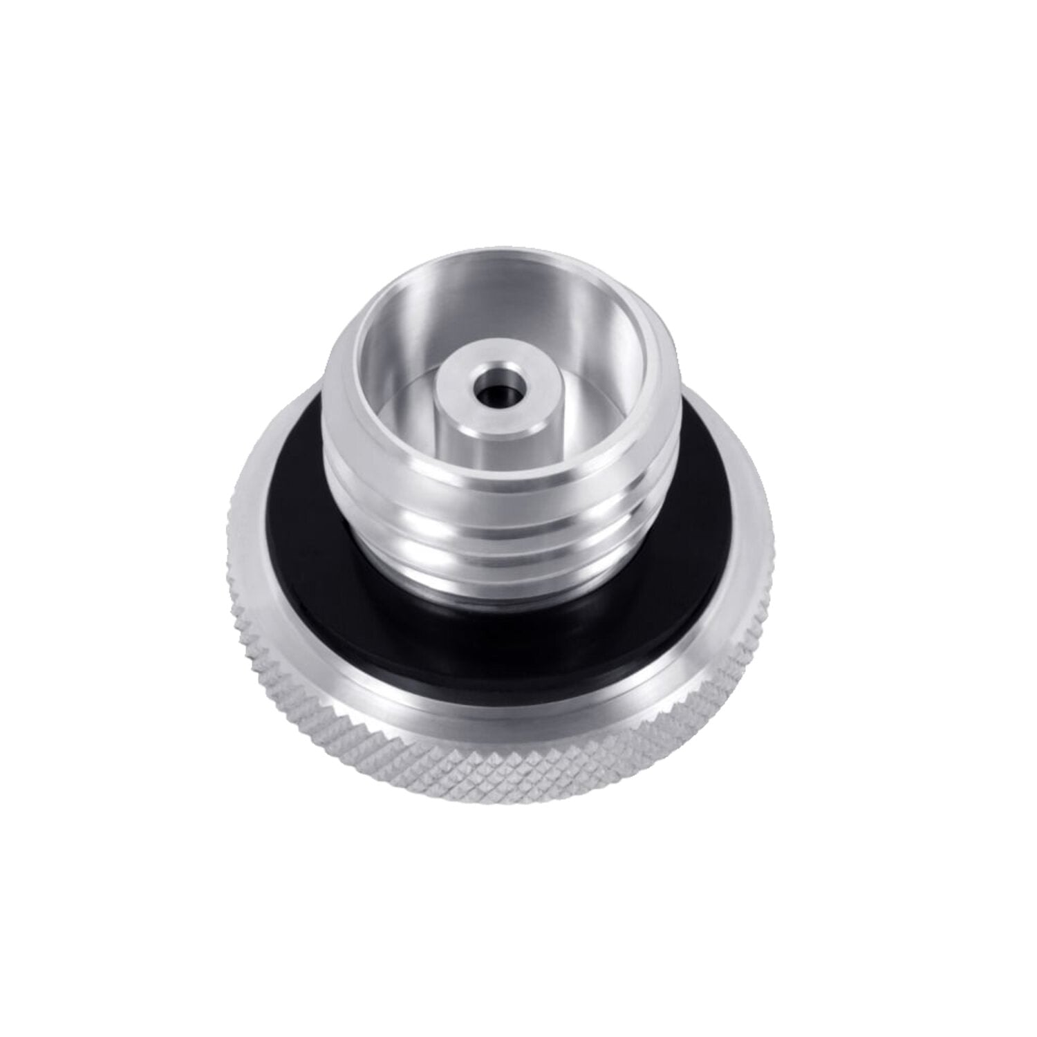 Motone vented gas cap - Clear aluminum