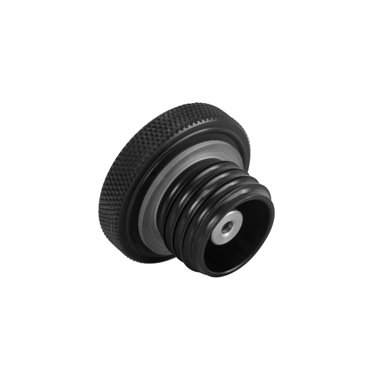 Motone vented gas cap - Black aluminum