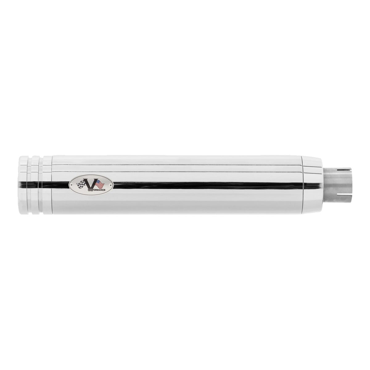 V Performance 80mm Double Ring slip-on mufflers - Chrome