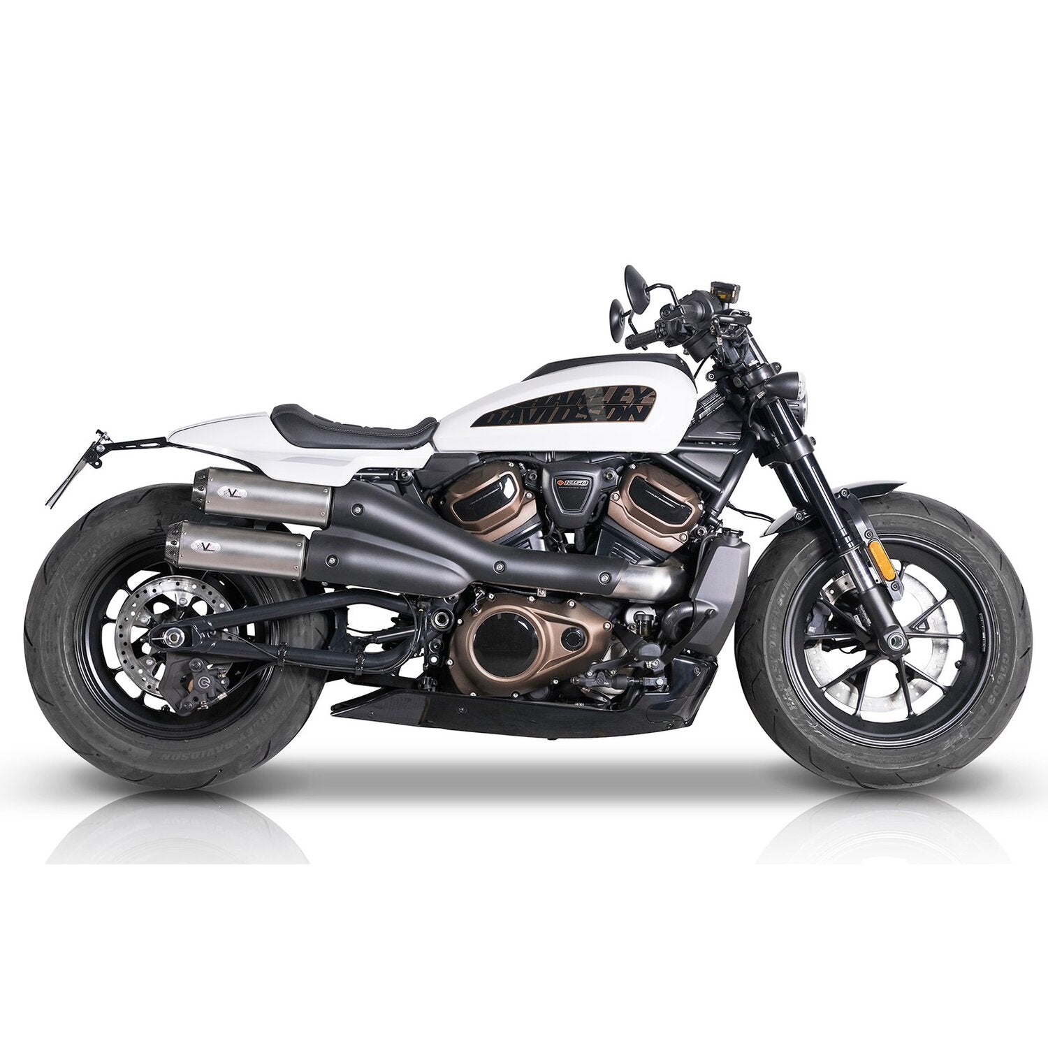 V Performance 2-2 muffler set Sportster S - Silver