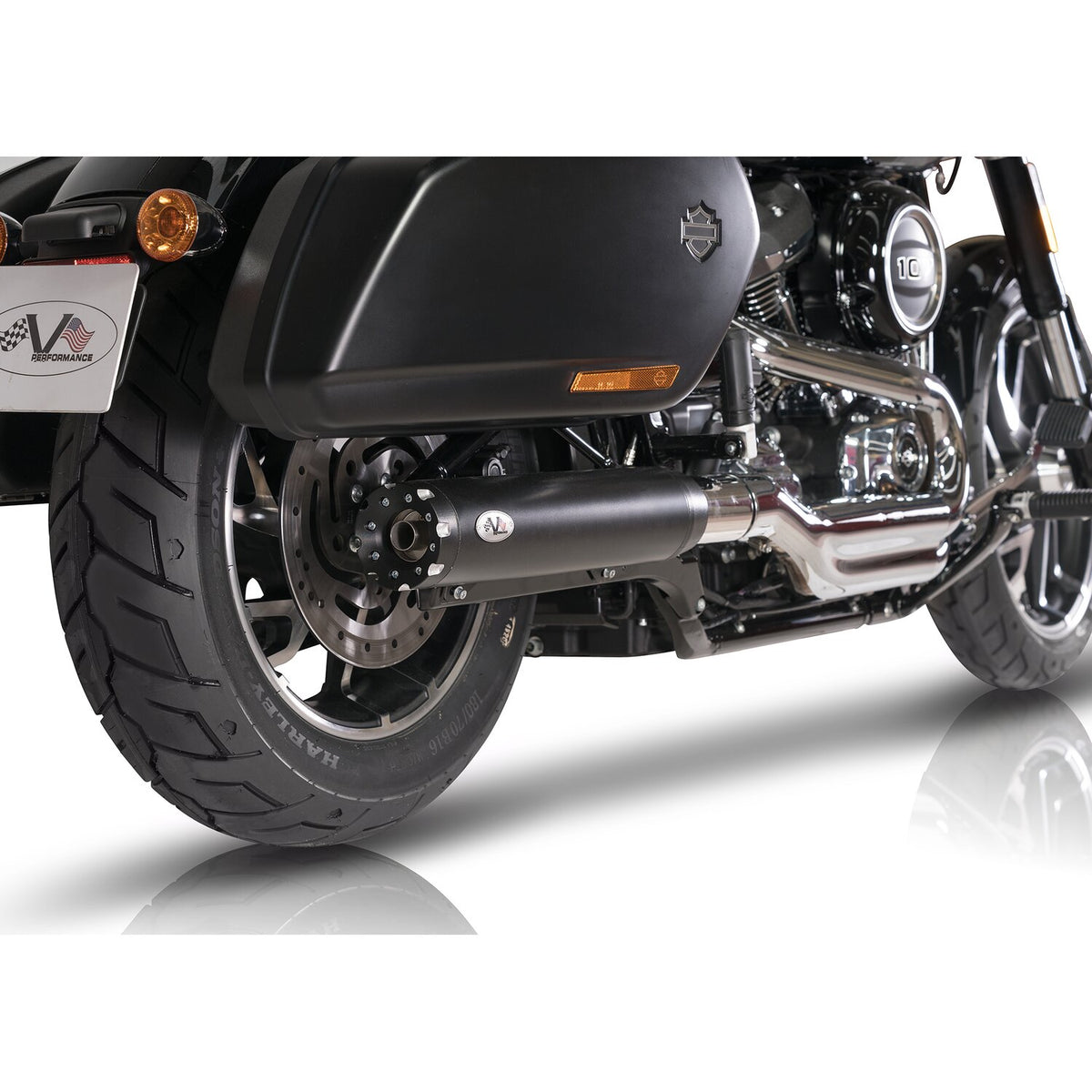 V Performance Revolver slip-on muffler Sport Glide - Black