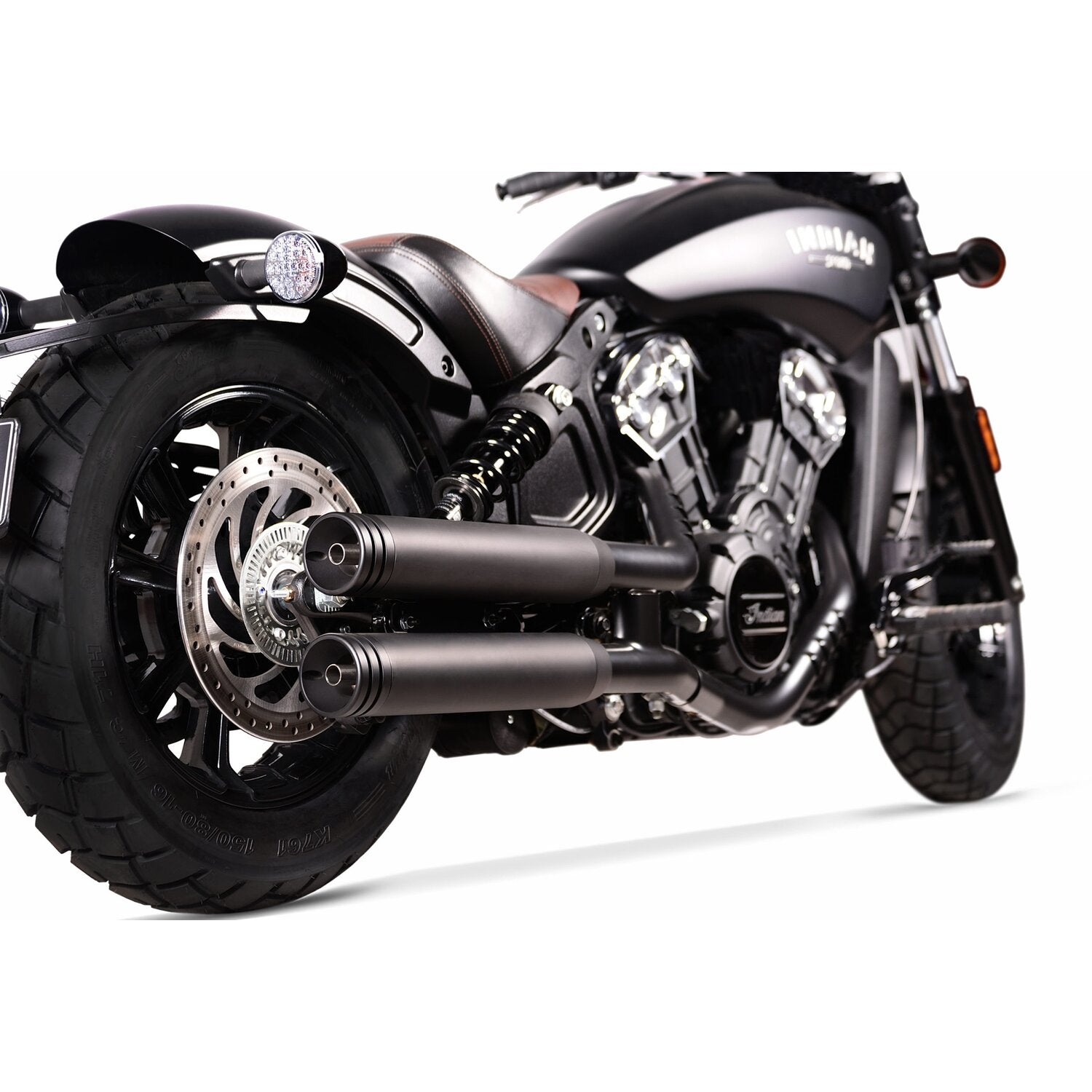 V Performance Double Ring 80mm slip-on muffler set - Black