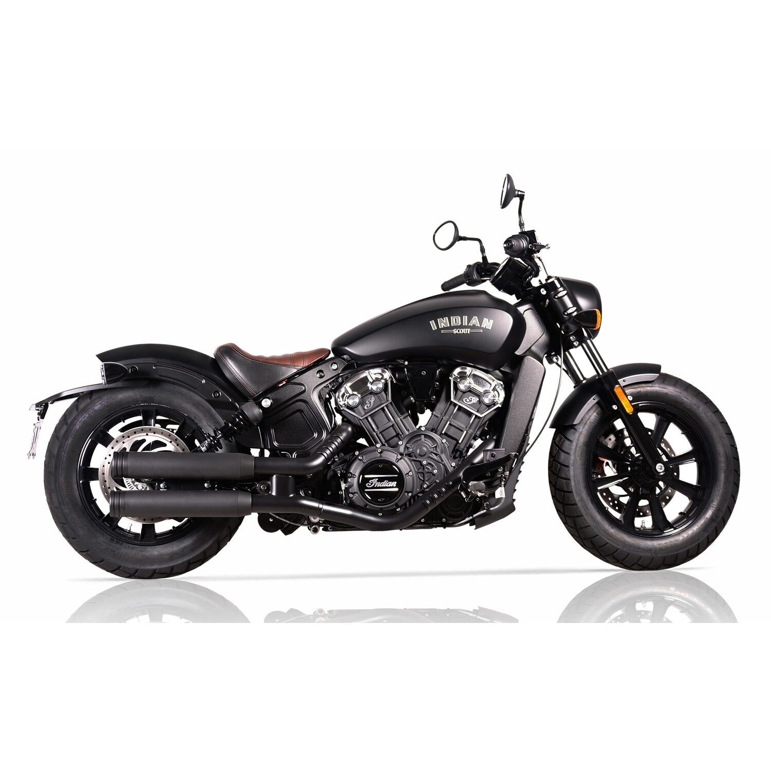 V Performance Double Ring 80mm slip-on muffler set - Black