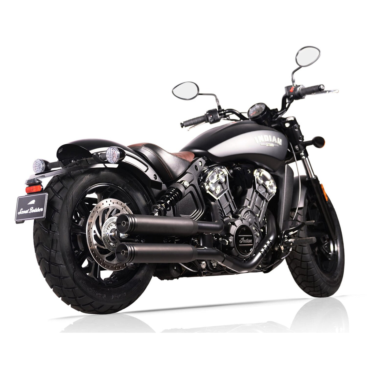 V Performance Double Ring 80mm slip-on muffler set - Black