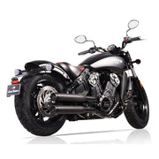 V Performance Double Ring 80mm slip-on muffler set - Black