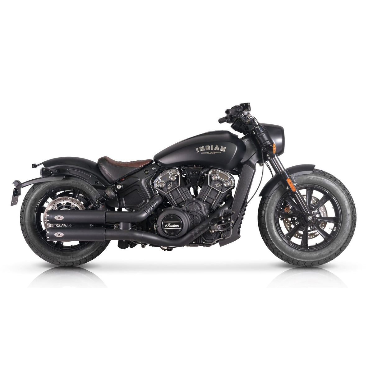 V Performance Revolver 90mm slip-on muffler set - Black