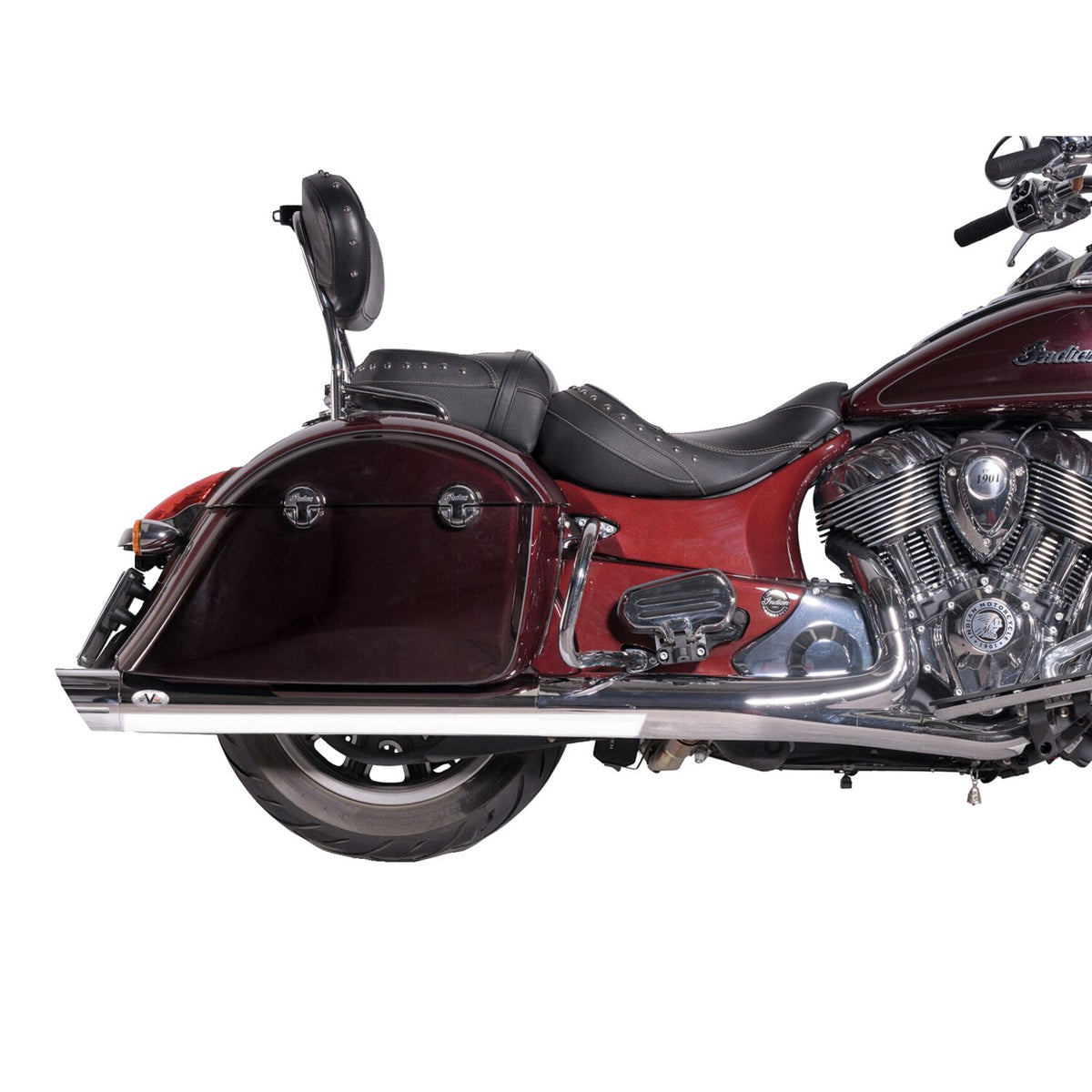 V Performance 100mm Banger slip-on muffler set - Chrome