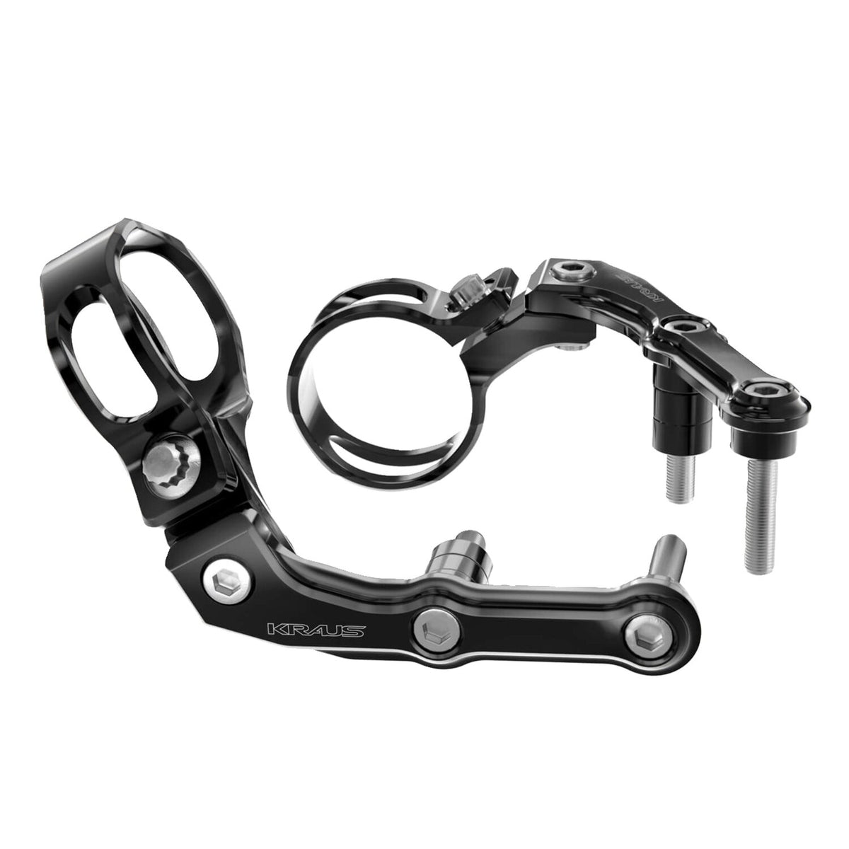Kraus Remote Reservoir Mounts for Fox - Black anodized