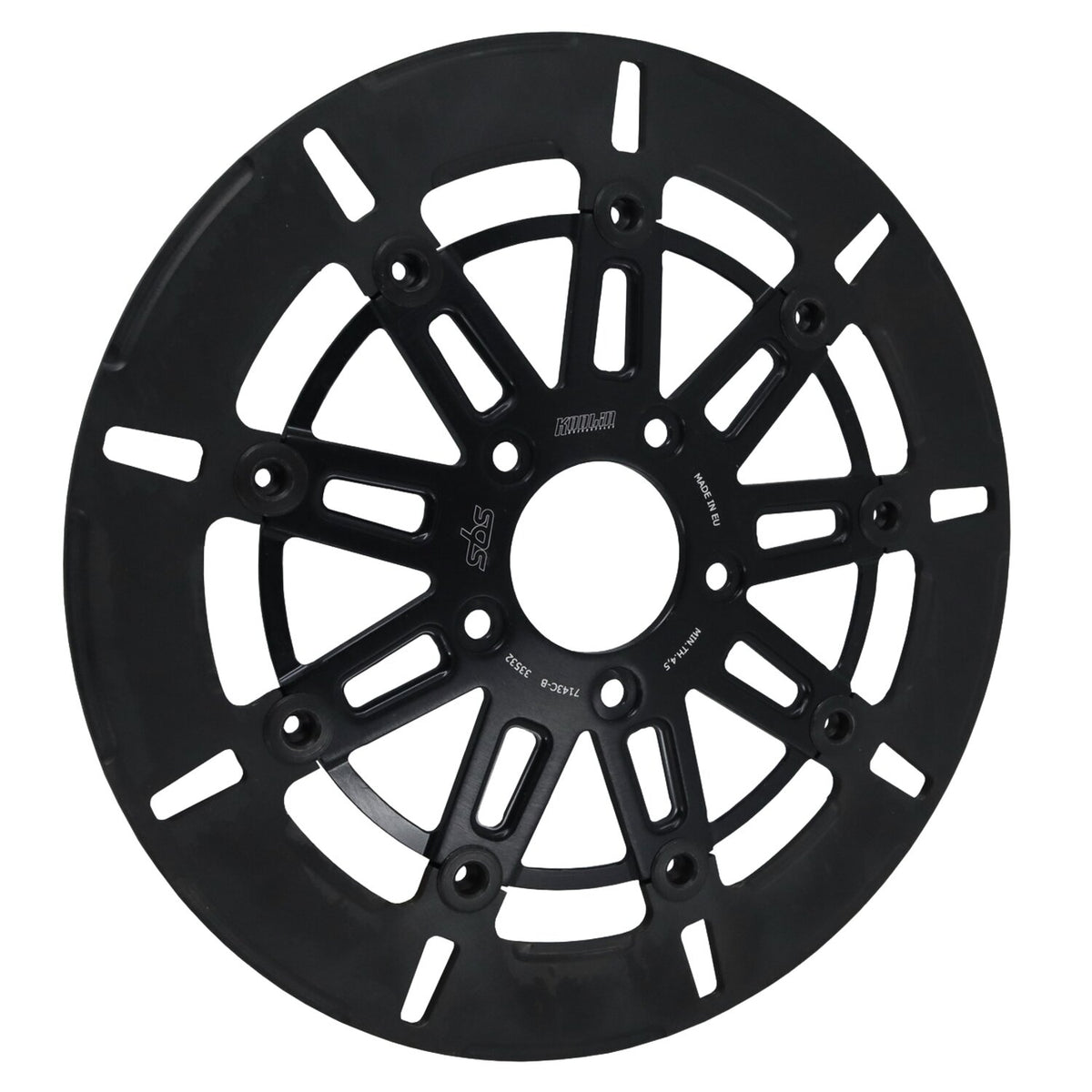 Kodlin by SBS '9-spoke' brake rotor front L/R - Black